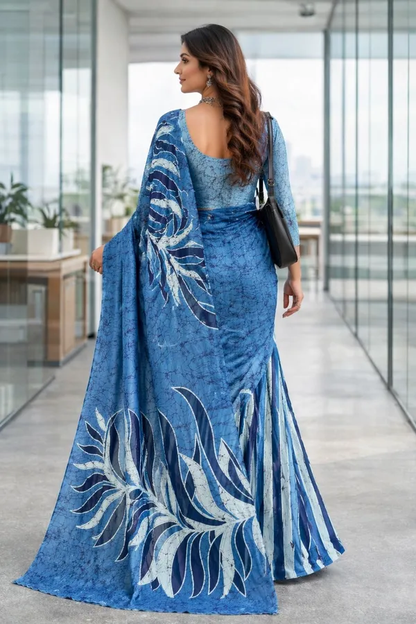 Leelavati_Printed_Floral_Print_Geometric_Print_Blocked_Printed_Daily_Wear_Pure_Cotton_Saree_Grey