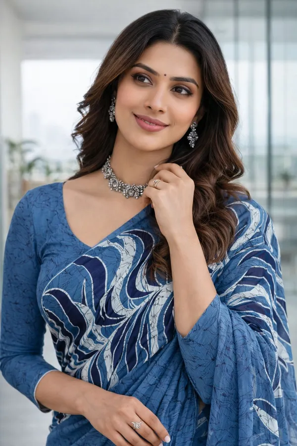 Leelavati_Printed_Floral_Print_Geometric_Print_Blocked_Printed_Daily_Wear_Pure_Cotton_Saree_Grey