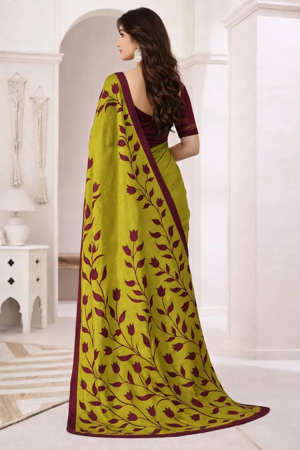 Leelavati_Printed_Floral_Print_Geometric_Print_Blocked_Printed_Daily_Wear_Pure_Cotton_Saree_Green