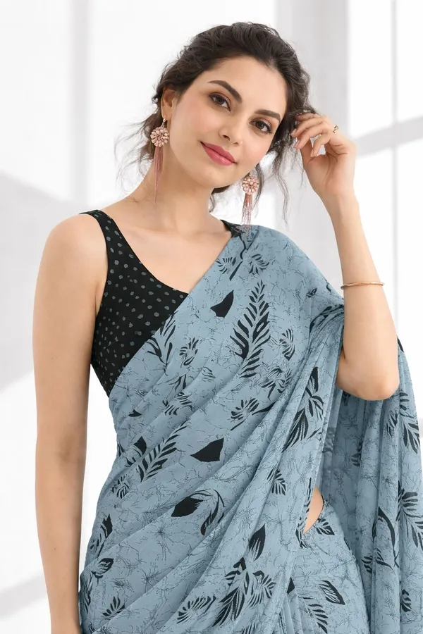 Leelavati_Printed_Floral_Print_Geometric_Print_Blocked_Printed_Daily_Wear_Pure_Cotton_Saree_Grey