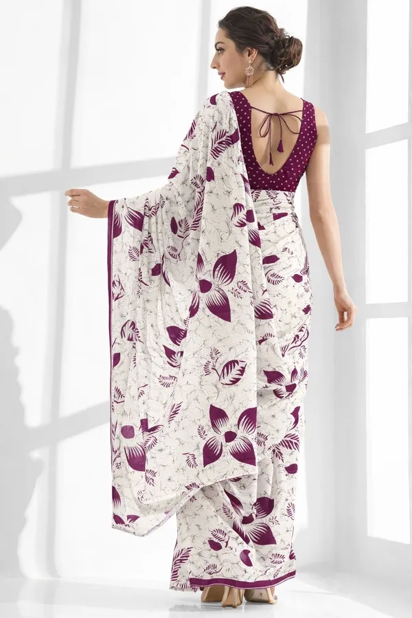 Leelavati_Printed_Floral_Print_Geometric_Print_Blocked_Printed_Daily_Wear_Pure_Cotton_Saree_Purple