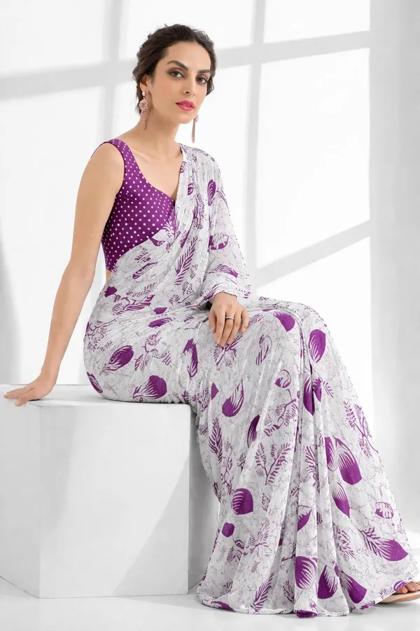 Leelavati_Printed_Floral_Print_Geometric_Print_Blocked_Printed_Daily_Wear_Pure_Cotton_Saree_Purple