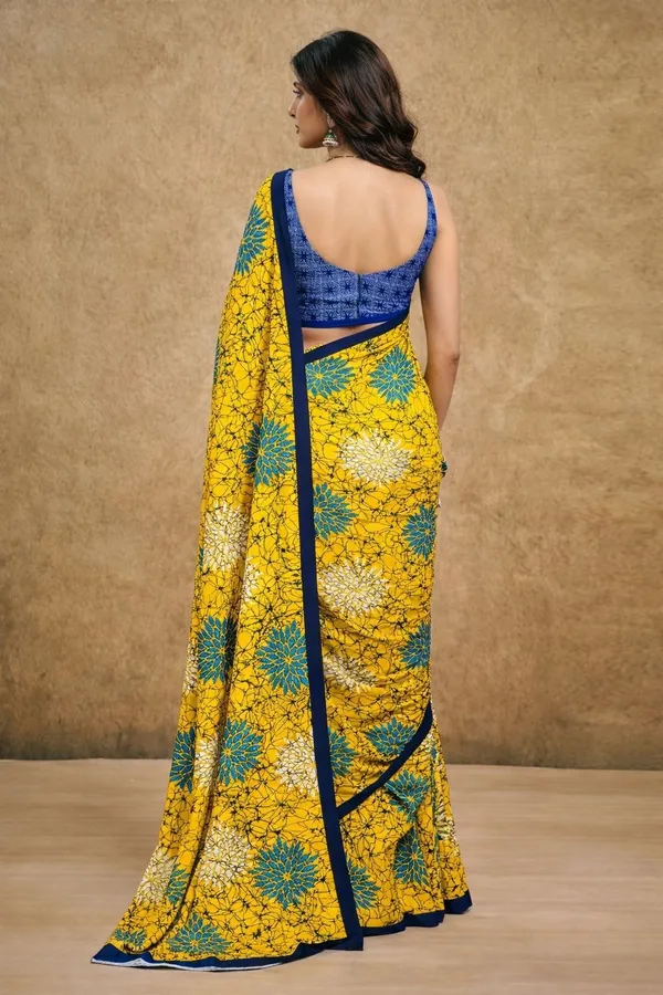 Leelavati_Printed_Floral_Print_Geometric_Print_Blocked_Printed_Daily_Wear_Pure_Cotton_Saree_Yellow