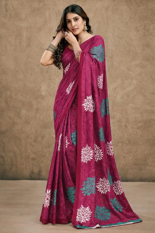 Leelavati_Printed_Floral_Print_Geometric_Print_Blocked_Printed_Daily_Wear_Pure_Cotton_Saree_Pink