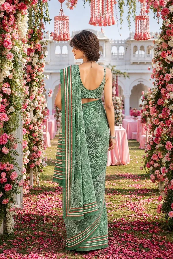 Leelavati_Printed_Floral_Print_Geometric_Print_Blocked_Printed_Daily_Wear_Pure_Cotton_Saree_Light_Green