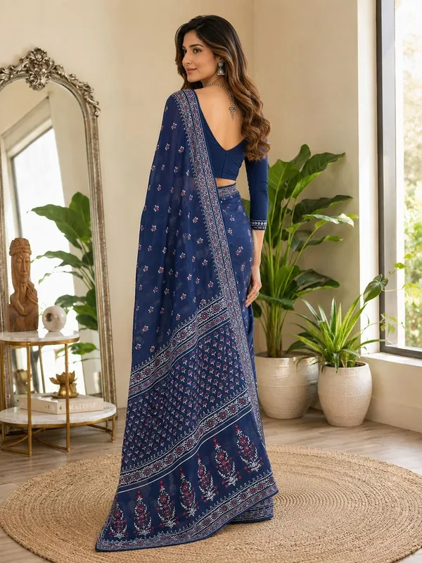 Leelavati_Printed_Daily_Wear_Pure_Cotton_Saree_Blue