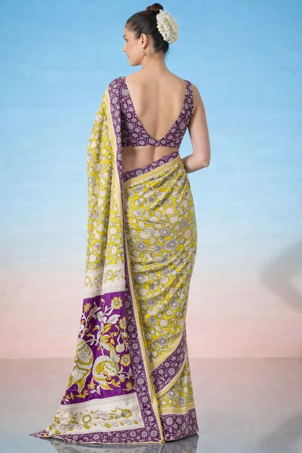 Leelavati_Printed_Floral_Print_Geometric_Print_Blocked_Printed_Daily_Wear_Pure_Cotton_Saree_Green