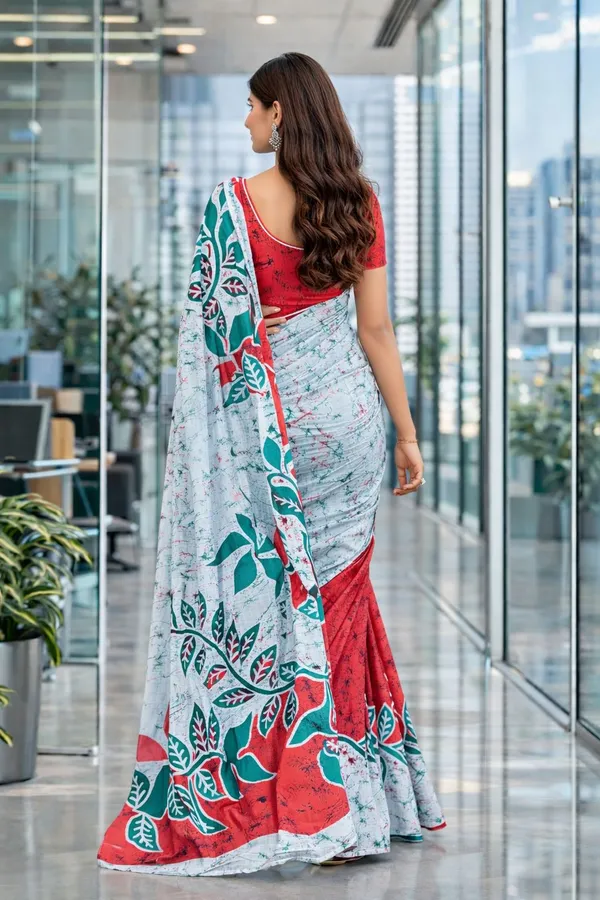 Leelavati_Printed_Floral_Print_Geometric_Print_Blocked_Printed_Daily_Wear_Pure_Cotton_Saree_Pink_And_White