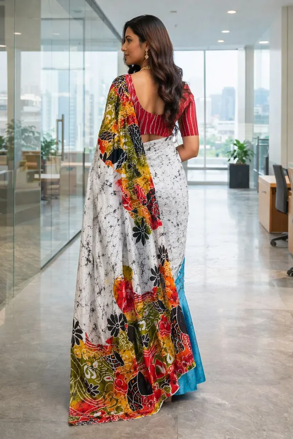 Leelavati_Printed_Floral_Print_Geometric_Print_Blocked_Printed_Daily_Wear_Pure_Cotton_Saree_Multicolor