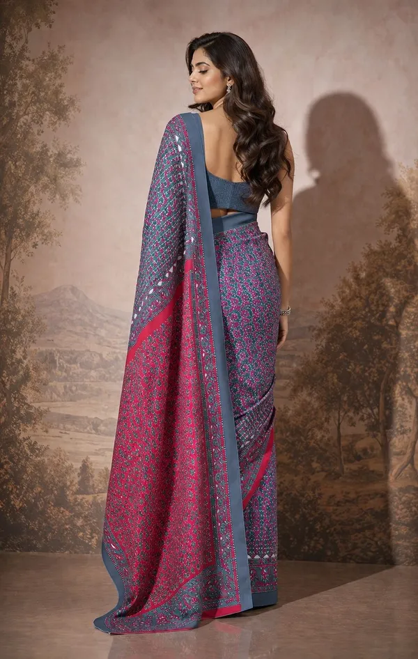 Leelavati_Printed_Floral_Print_Geometric_Print_Blocked_Printed_Woven_Daily_Wear_Pure_Cotton_Saree_Pink