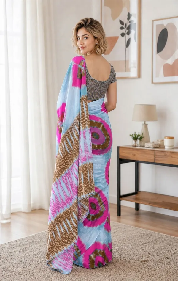 Leelavati_Printed_Floral_Print_Geometric_Print_Blocked_Printed_Woven_Daily_Wear_Pure_Cotton_Saree_Pink