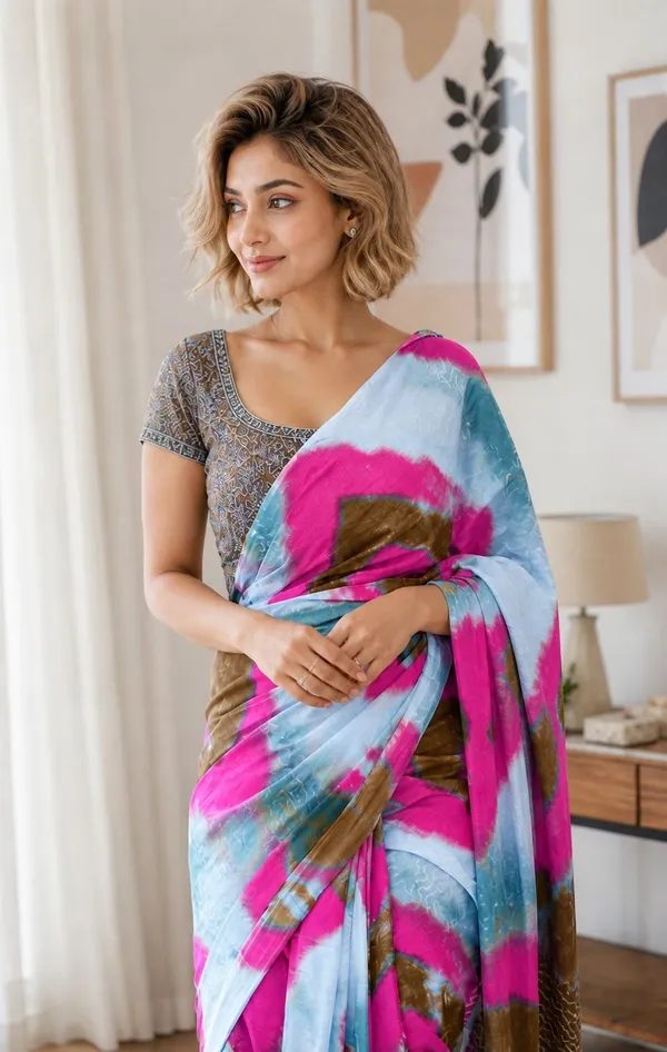 Leelavati_Printed_Floral_Print_Geometric_Print_Blocked_Printed_Woven_Daily_Wear_Pure_Cotton_Saree_Pink