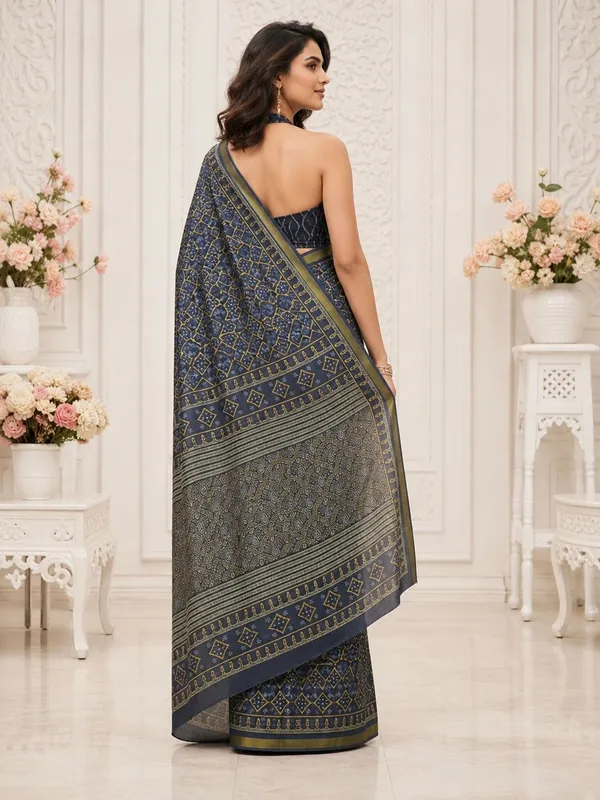 Leelavati_Printed_Floral_Print_Geometric_Print_Blocked_Printed_Woven_Daily_Wear_Pure_Cotton_Saree_Grey