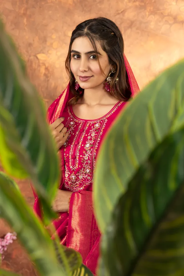 Pink_Marina_Silk_Embroidered_Kurti_With_Pant_And_Dupatta_For_Women
