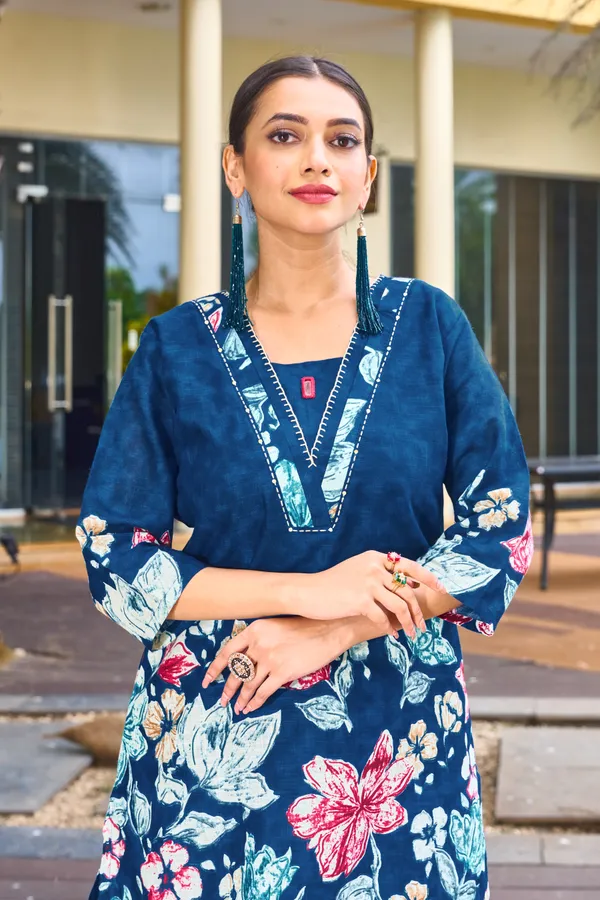 Blue_Cotton_A-Line_Printed_Co-Ords_Set_For_Women