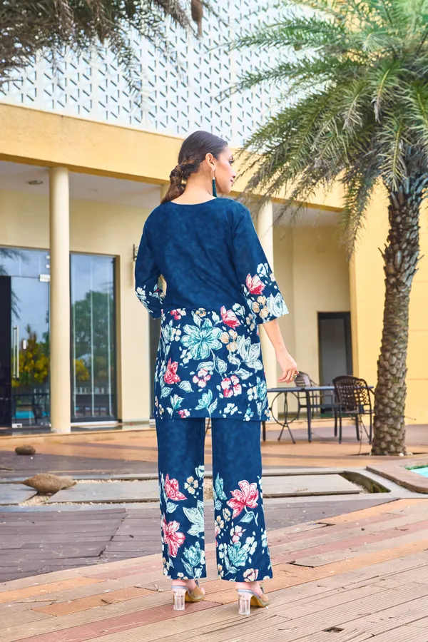Blue_Cotton_A-Line_Printed_Co-Ords_Set_For_Women