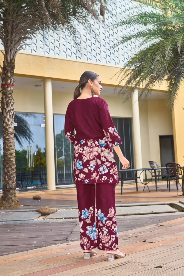 Maroon_Cotton_Printed_A-Line_Co-Ord_Set_For_Women