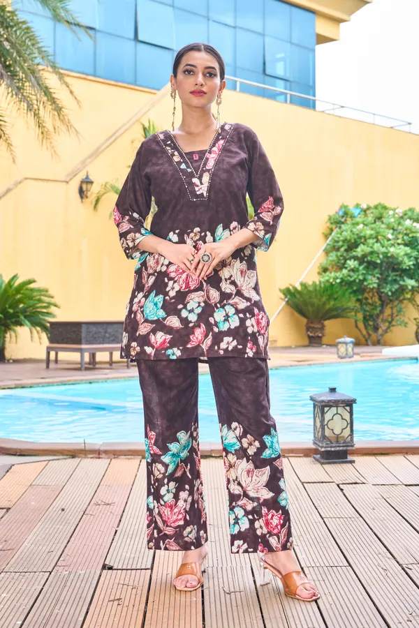 Purple_Cotton_A-Line_Printed_Co-Ords_Set_For_Women