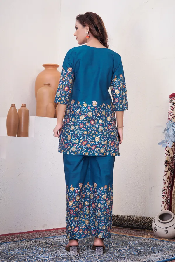 Blue_Pure_Cotton_Printed_Co-Ord_Set_For_Women