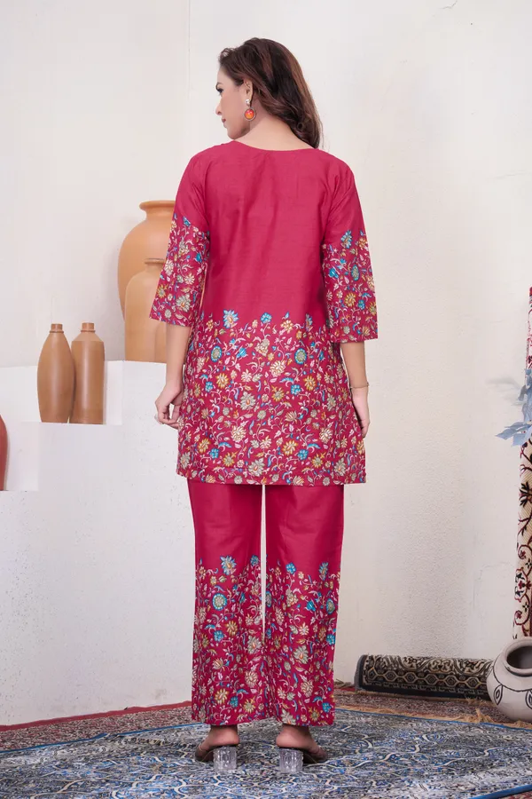 Pink_Pure_Cotton_Printed_Co-Ords_Set_For_Women
