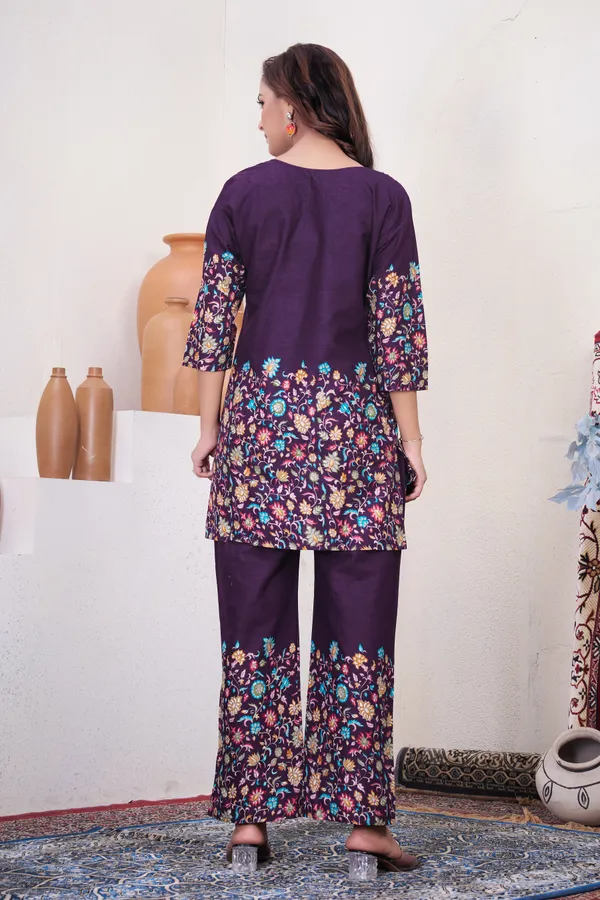 Wine_Cotton_Printed_Co-Ords_Set_For_Women