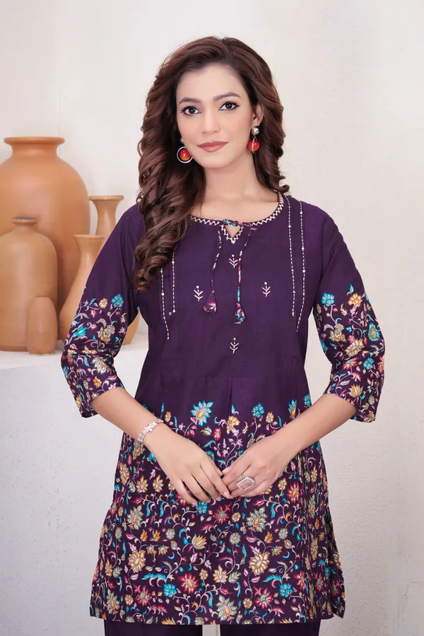 Wine_Cotton_Printed_Co-Ords_Set_For_Women