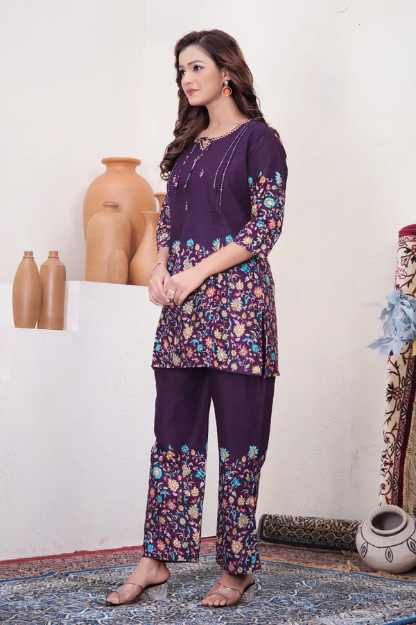 Wine_Cotton_Printed_Co-Ords_Set_For_Women