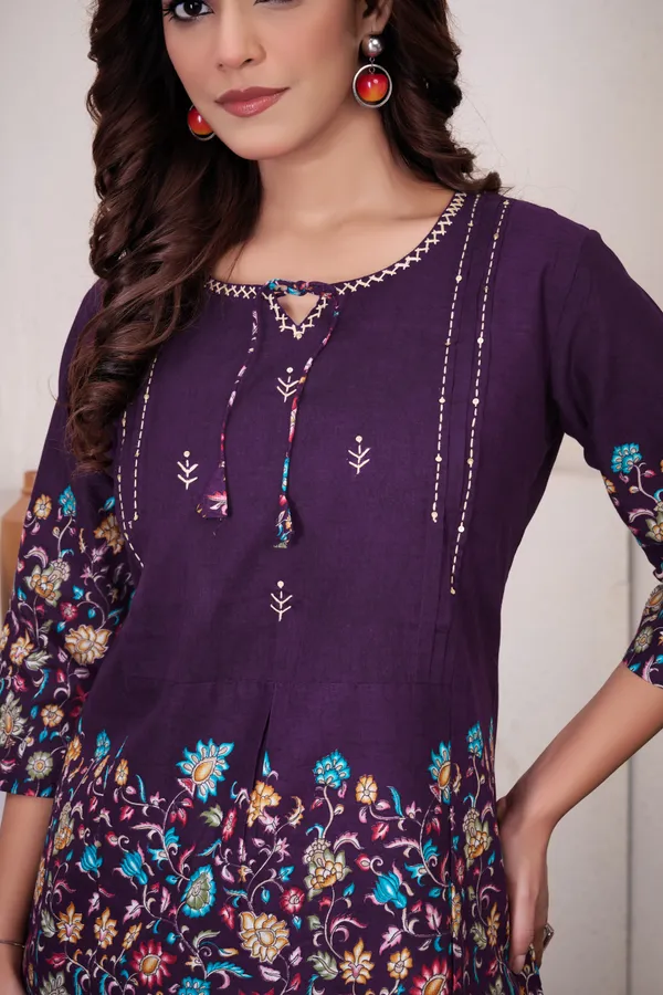 Wine_Cotton_Printed_Co-Ords_Set_For_Women
