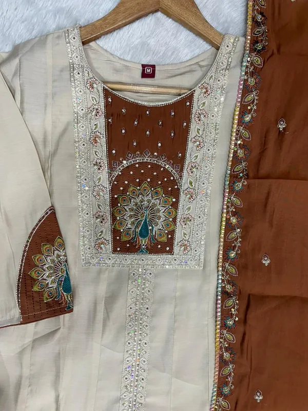 Cream_Roman_Silk_Embroidery_Anarkali_Kurti_With_Palazzo_And_Dupatta_For_Women
