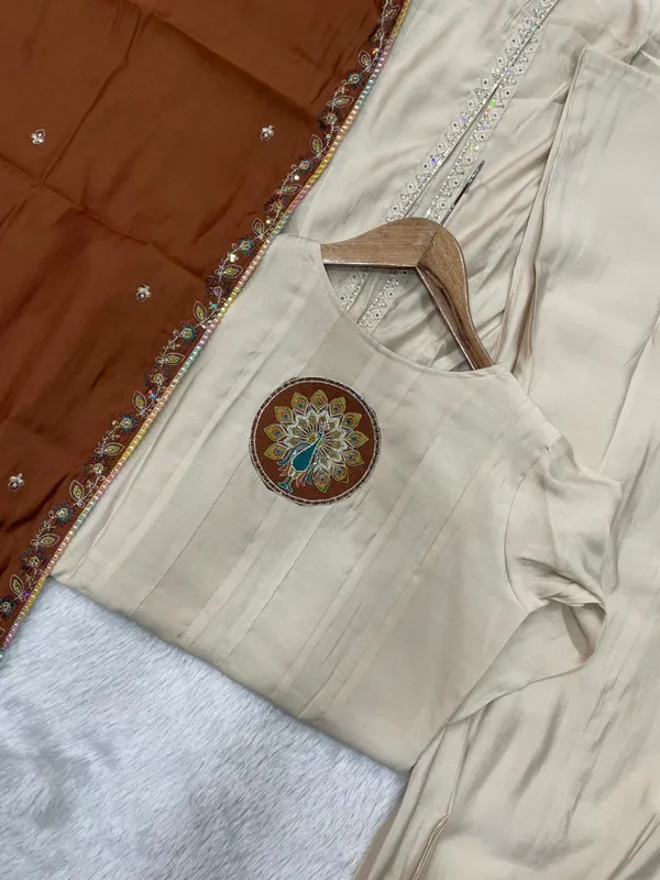 Cream_Roman_Silk_Embroidery_Anarkali_Kurti_With_Palazzo_And_Dupatta_For_Women