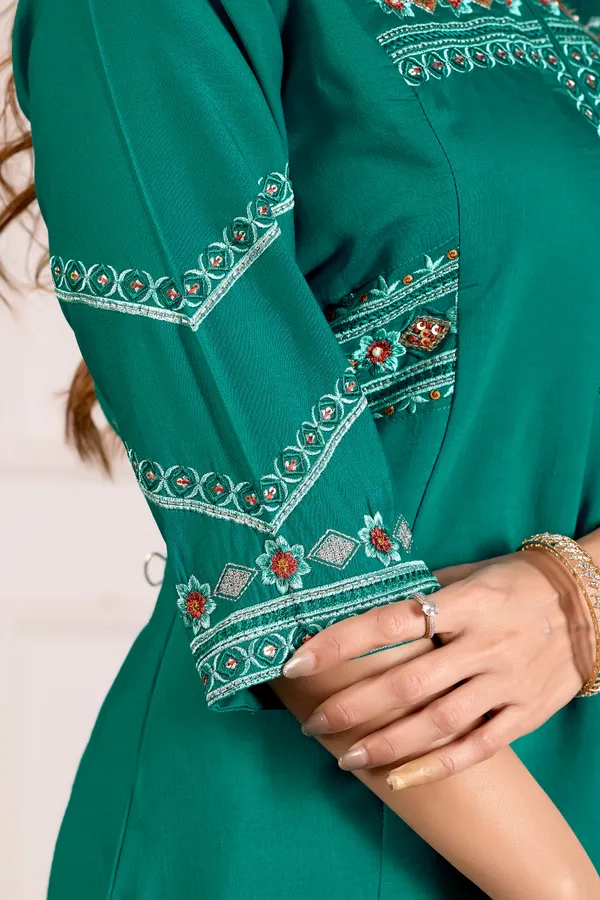 Rama_Green_Viscose_Mango_Silk_Anarkali_Kurti_With_Palazzo_And_Dupatta_For_Women