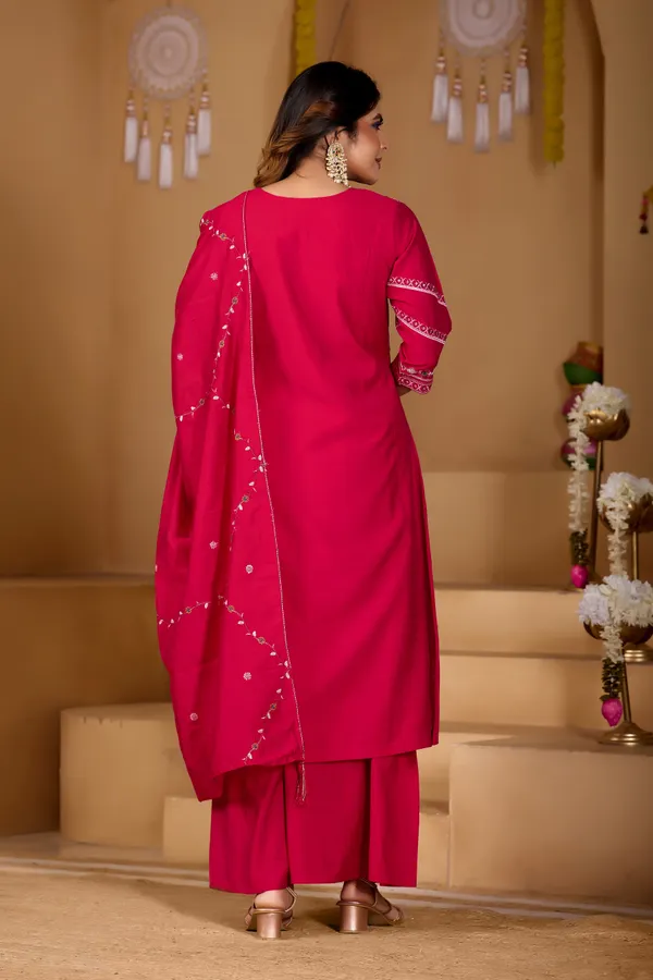 Rani_Pink_Viscose_Mango_Silk_Anarkali_Kurti_With_Palazzo_And_Dupatta_For_Women