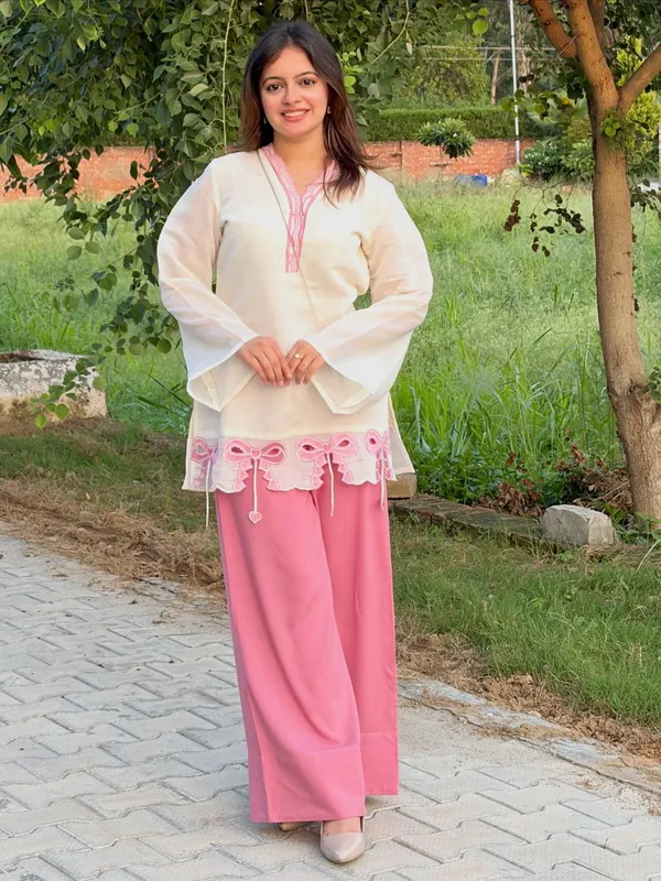 Launching_New_🦋_Đěsigner_Party_Wear_Look_Pur_Roman_Silk_Top_&_Plazzo__set*