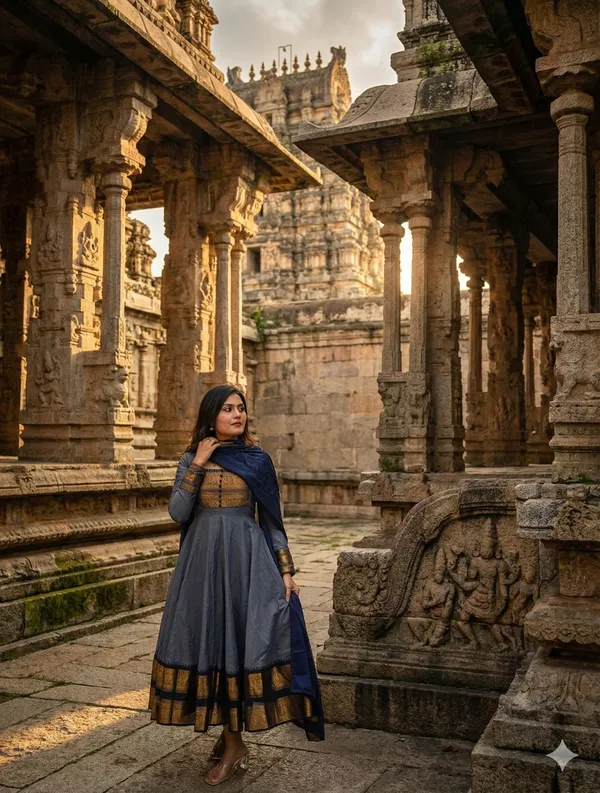 New_trending_anarkali_kurti_Jacquard_weaving_zari_border_And_Duppatta_