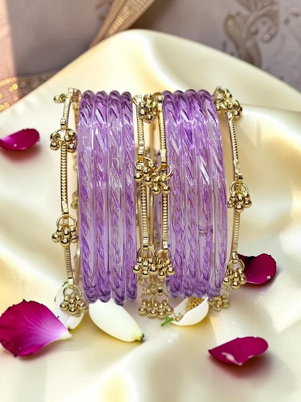 PURPLE_JELLY_GLASS_KASHMIRI_GHUNGROO_BANGLE_SET_FOR_WOMEN