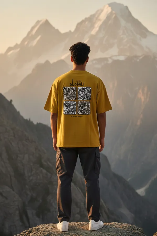 Yellow_Graphic_Print_Oversized_T_Shirt_For_Men