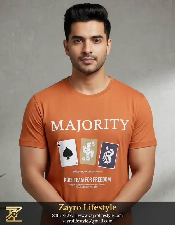 Orange_Graphic_Print_T_Shirt_For_Men