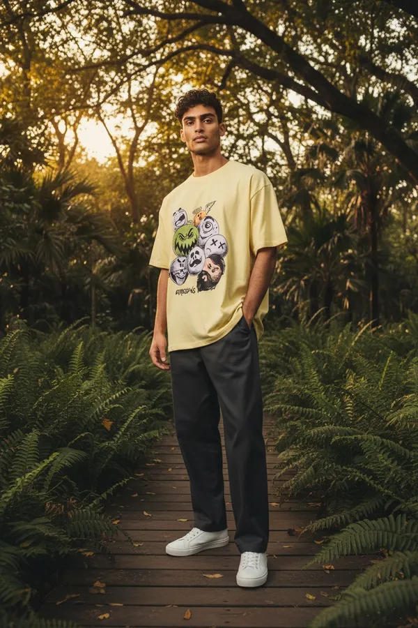 Yellow_Graphic_Print_Oversized_T_Shirt_For_Men