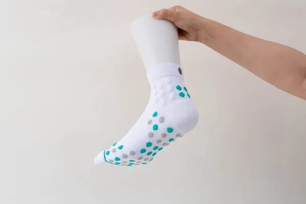 White_And_Blue_Anti_Slip_Grip_Sports_Socks_For_Unisex