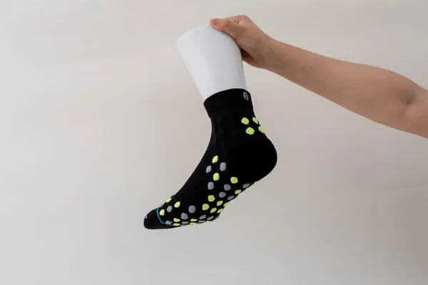 Black_Anti_Slip_Dotted_Grip_Socks_For_Unisex