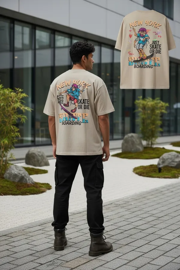 Beige_Graphic_Print_Oversized_T_Shirt_For_Men