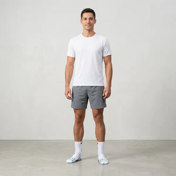 White_And_Blue_Anti_Slip_Grip_Sports_Socks_For_Unisex