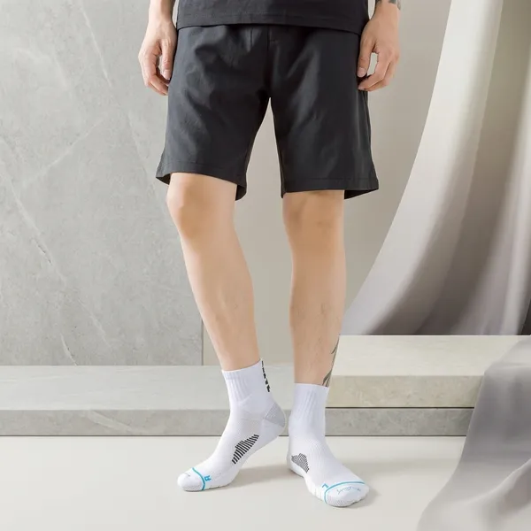 White_Arch_Support_Sports_Socks_For_Unisex