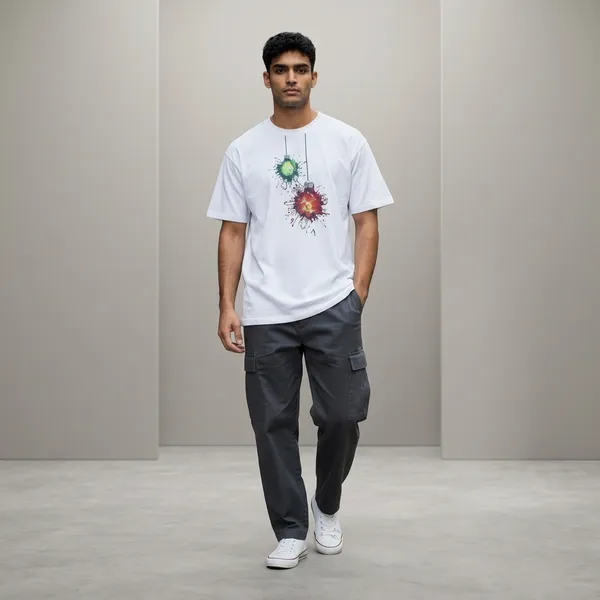 White_Graphic_Print_Oversized_T_Shirt_For_Men