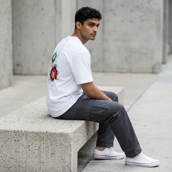 White_Graphic_Print_Oversized_T_Shirt_For_Men