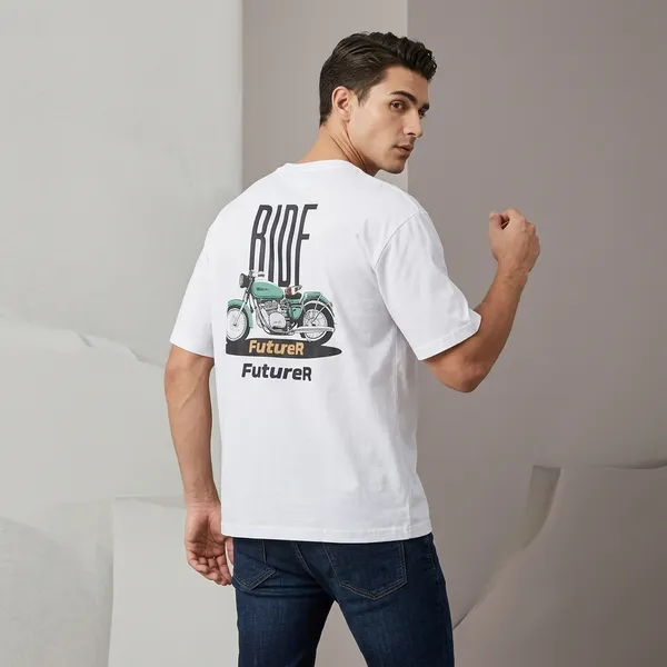 White_Graphic_Print_T_Shirt_For_Men