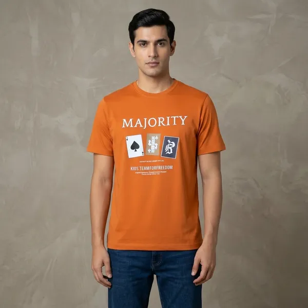 Orange_Graphic_Print_T_Shirt_For_Men
