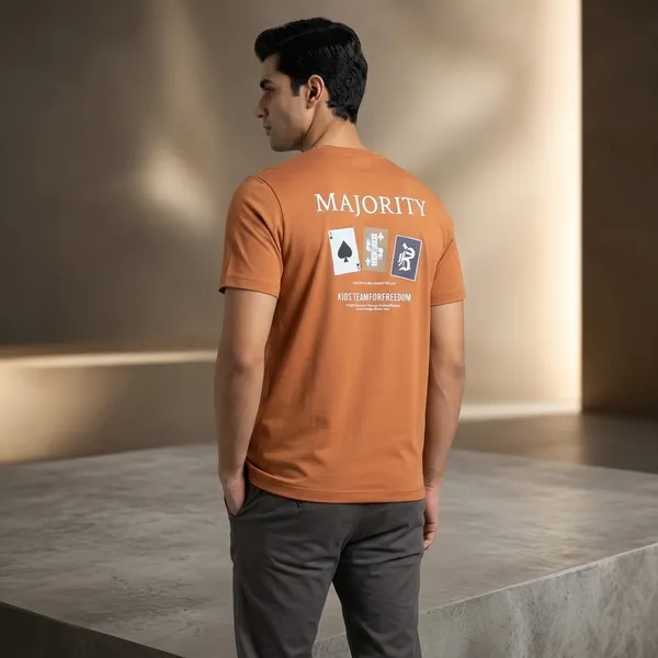 Orange_Graphic_Print_T_Shirt_For_Men