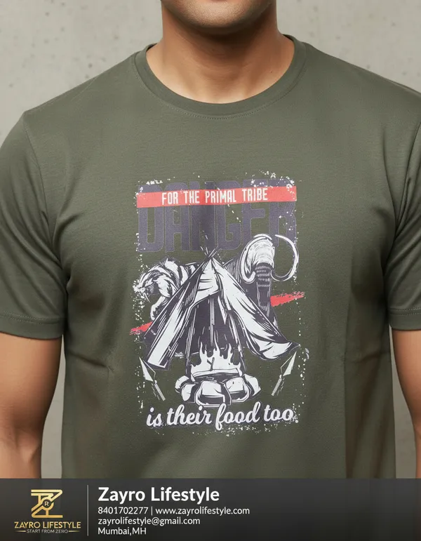 Green_Graphic_Print_T_Shirt_For_Men