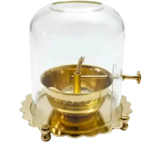 THE_HOMEROOTS_Brass_Akhand_Jyot_Diya_with_Glass_Cover_|_Adjustable_Wick_Control_System_|_Long_Burning_Akhand_Deepak_for_Mandir,_Pooja,_Aarti,_Diwali_&_Religious_Ceremonies_|_Traditional_Brass_Oil_Lamp_|__4.5"_Height_(_Size_No._2_)